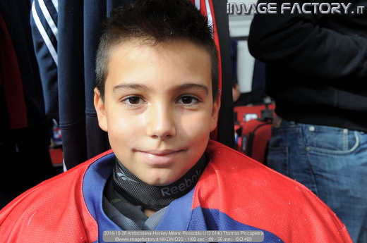 2014-10-26 Ambrosiana-Hockey Milano Rossoblu U12 0140 Thomas Piccapietra